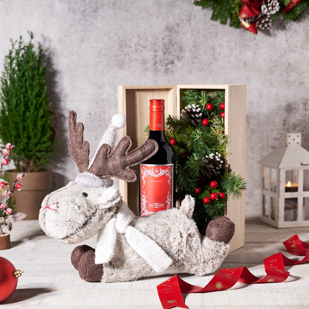 Christmas Reindeer & Wine Box
