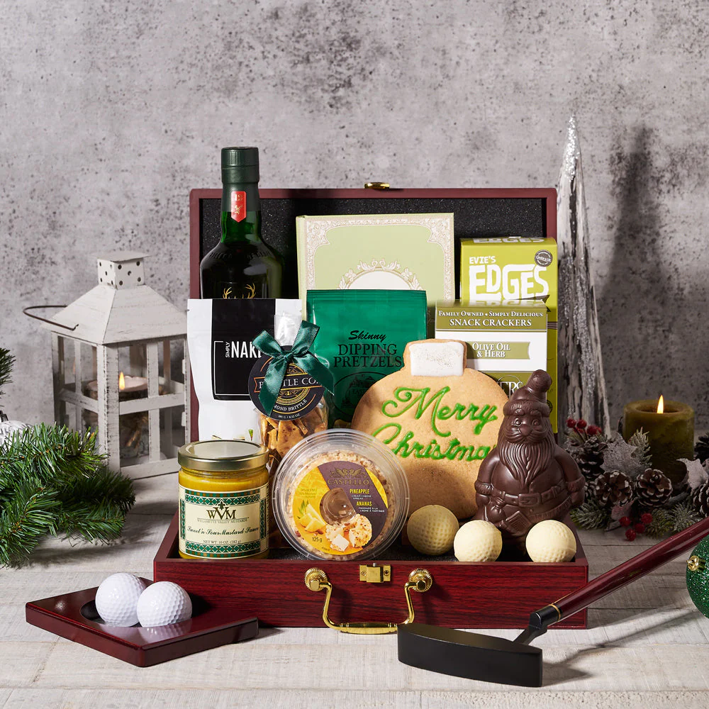 Golf & Liquor Holiday Gift Basket