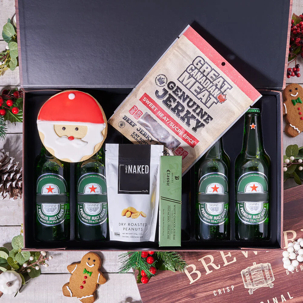 Happy Holidays Beer & Snacks Basket