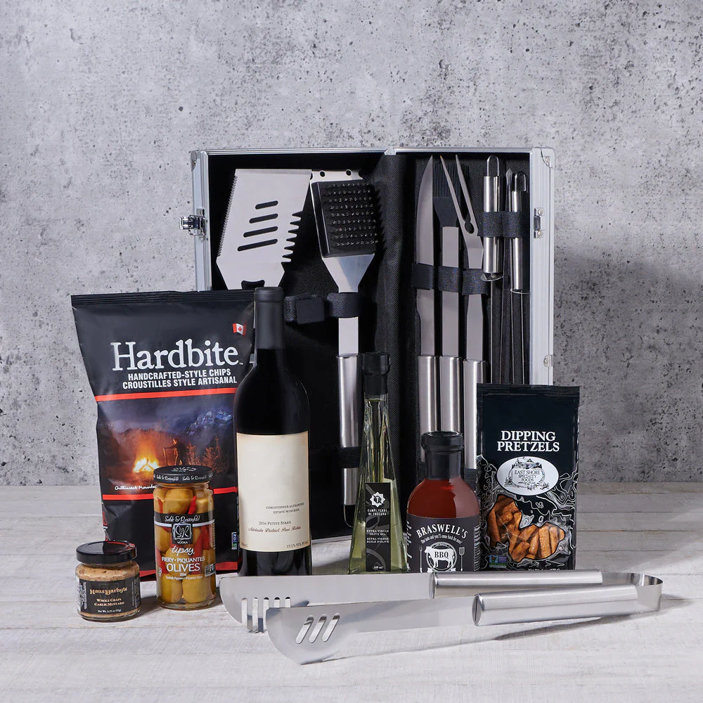 It's Time for a Barbeque Gift Basket with Wine
