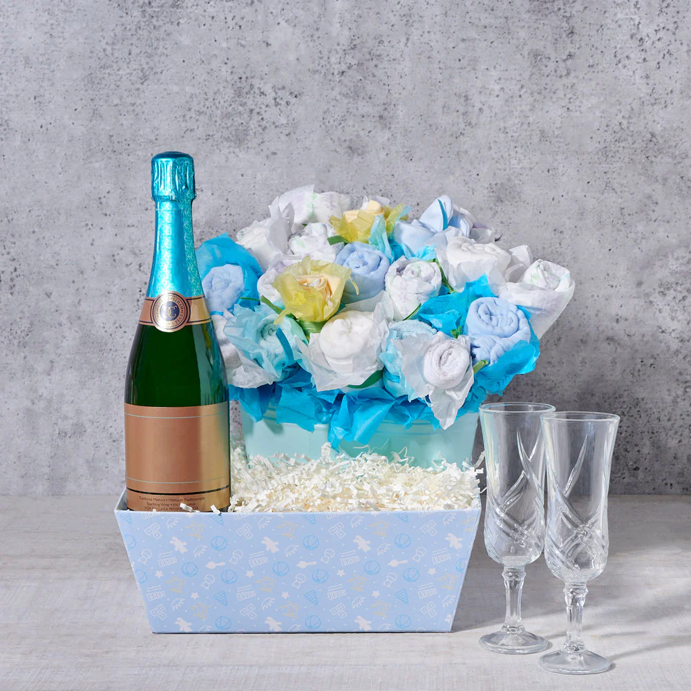 New Baby Boy Gift Basket